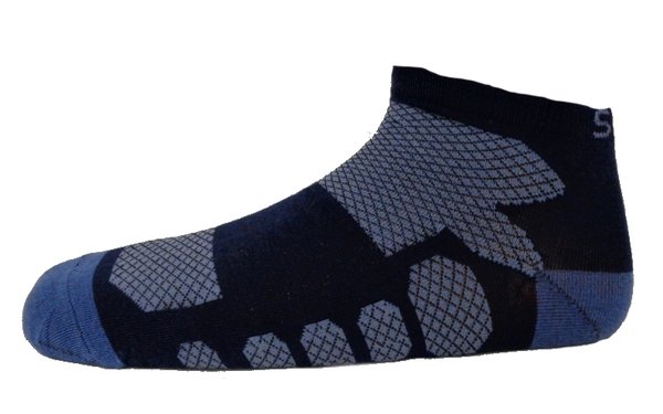 Sneaker Socken Herren, Bambus, marine-blau, Gr. 40/43, 44/47, ausdrucksvolle Muster,