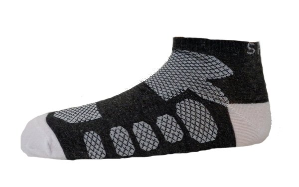 Sneaker Socken Herren, Bambus, anthrazit, Gr. 40/43, 44/47, ausdrucksvolle Muster,