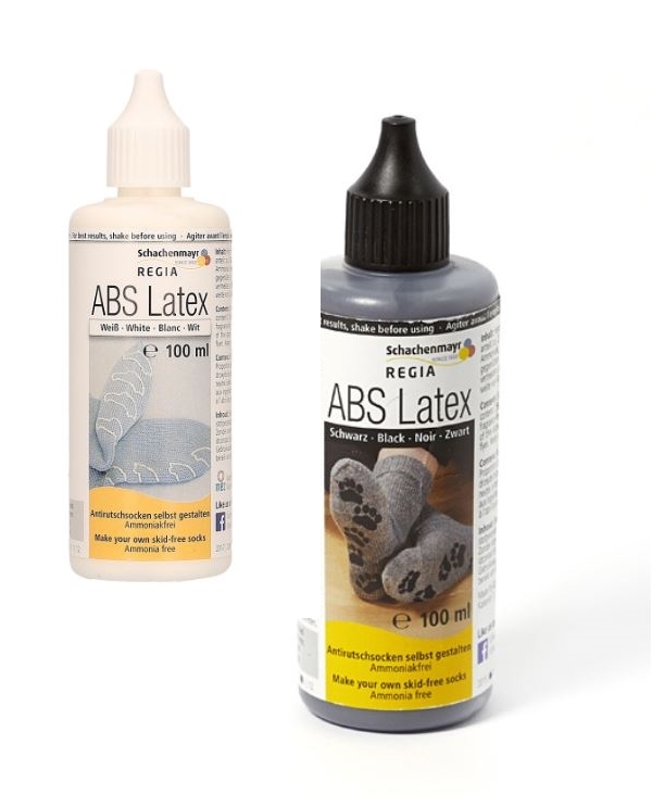 Mit ABS Latex-Milch Kindersocken mit rutschfester Sohle gestalten, schwarz, weiß