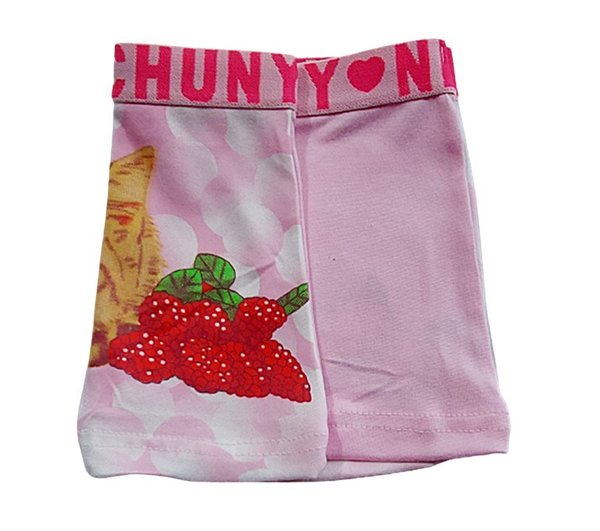 Shorts für Mädchen, Bambus Viskose Jersey, lustiges Kätzchen in rosa, Gr. 3-4