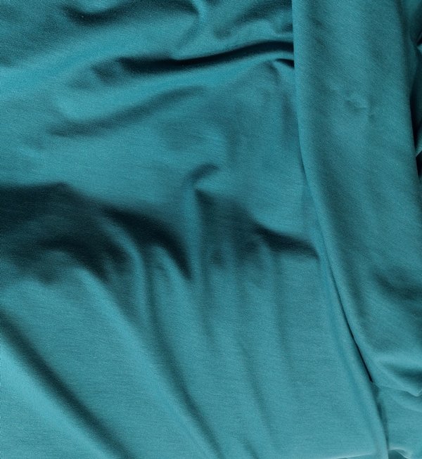 Tencel Jersey Stoff, aus Eukalyptus, Farbe petrol, öko tex, 160 cm breit