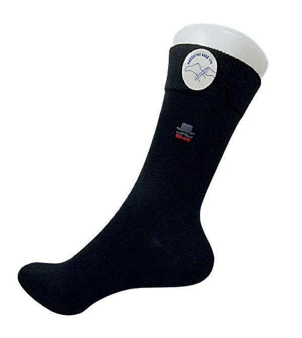Bambus Herren Business Socke, schwarz, Logo Charlie, Gr.39/42, 43/46